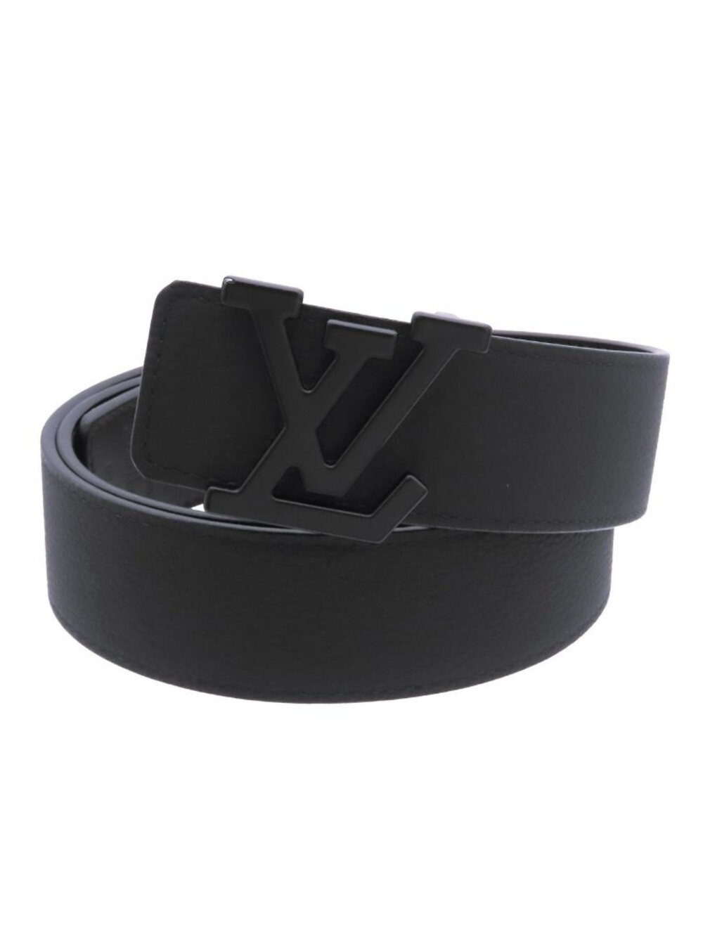 Louis Vuitton Belt LV Aerogram Black Calfskin 35 85/34